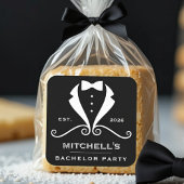 Bachelor Party Tuxedo Suit Bowtie Black Wedding スクエアシール