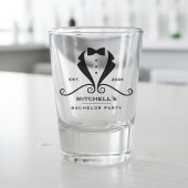 Bachelor Party Tuxedo Suit Bowtie Groom Wedding ショットグラス