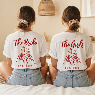 Bachelorette | エレガント ミニマリスト 花嫁 婚約 tシャツ