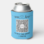 Bachelorette パーティーの Venmo QR コード Buy The Bride A D 缶クーラー (缶裏面)