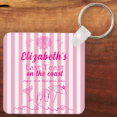 Bachelorette Beach Party Last Toast On the Coast キーホルダー (裏面)