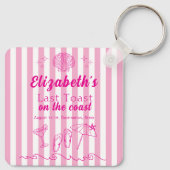 Bachelorette Beach Party Last Toast On the Coast キーホルダー (裏面)