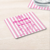 Bachelorette Beach Party Last Toast On the Coast スクエアペーパーコースター (アングル)