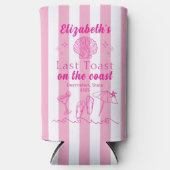 Bachelorette Beach Party Last Toast On the Coast スリム缶クーラー (正面)