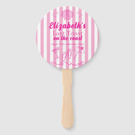 Bachelorette Beach Party Last Toast On the Coast ハンドファン