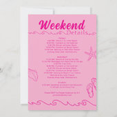 Bachelorette Beach Party Last Toast On the Coast 招待状 (裏面)