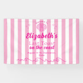 Bachelorette Beach Party Last Toast On the Coast 横断幕 (横)