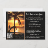 Bachelorette Beach Weekend Itinerary  招待状 (裏面)