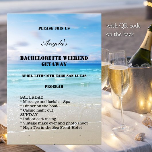Bachelorette Beach Weekend Template Invitation プログラム