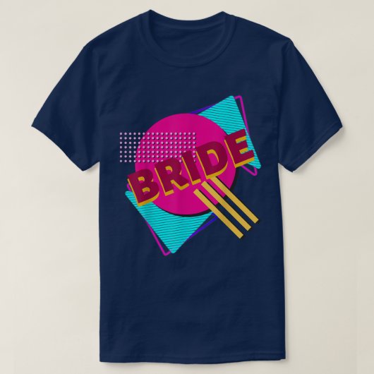 Bachelorette Bride Retro 90s Colorful Design 16 Tシャツ (デザイン正面)