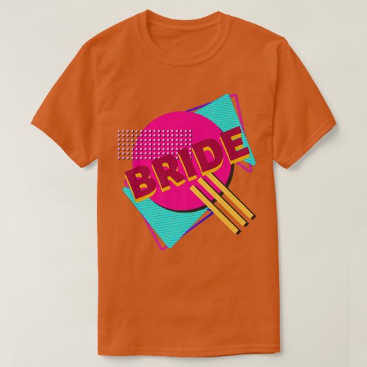 Bachelorette Bride Retro 90s Colorful Design Tシャツ (デザイン正面)