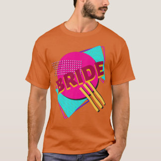 Bachelorette Bride Retro 90s Colorful Design Tシャツ