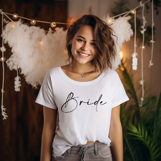  Bachelorette con guión corto de novia/sudores de  Tシャツ