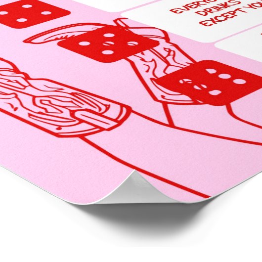 Bachelorette Dice Drinking Game ポスター (角)