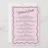 Bachelorette Itinerary Bach Weekend Cocktail Pink 招待状 (裏面)