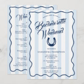 Bachelorette Itinerary Bach Weekend Horseshoe 招待状 (正面/裏面)