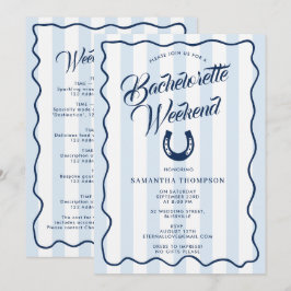 Bachelorette Itinerary Bach Weekend Horseshoe 招待状