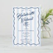 Bachelorette Itinerary Bach Weekend Palm Tree 招待状 (スタンド正面)