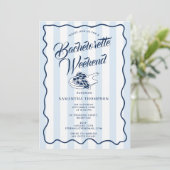 Bachelorette Itinerary Bach Weekend Pizza Italian 招待状 (スタンド正面)