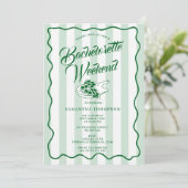 Bachelorette Itinerary Bach Weekend Pizza Italian 招待状 (スタンド正面)