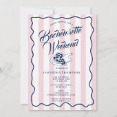 Bachelorette Itinerary Bach Weekend Pizza Italian  招待状 (正面)
