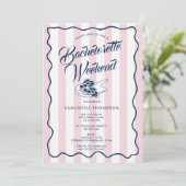 Bachelorette Itinerary Bach Weekend Pizza Italian  招待状 (スタンド正面)