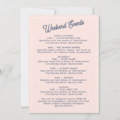 Bachelorette Itinerary Bach Weekend Retro Flamingo 招待状 (裏面)