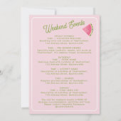 Bachelorette Itinerary Bach Weekend Retro Summer 招待状 (裏面)