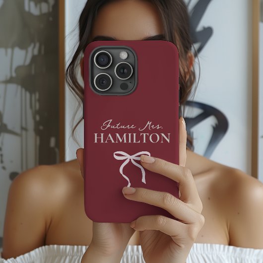 Bachelorette Party | モダンスクリプト Future Mrs 名前 Case-Mate iPhoneケース