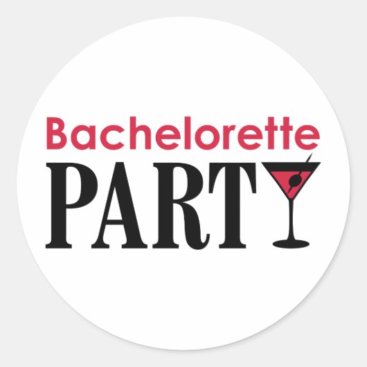 Bachelorette Party ラウンドシール (正面)