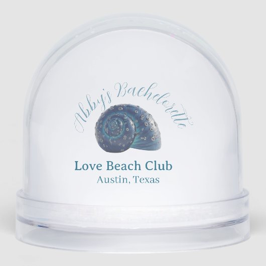 Bachelorette party beach club blue sea shell name  (正面)