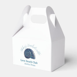 Bachelorette party beach club blue sea shell name  フェイバーボックス
