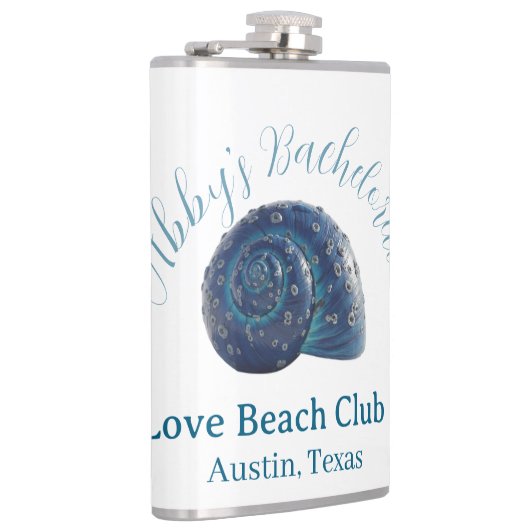 Bachelorette party beach club blue sea shell name  フラスク (右)