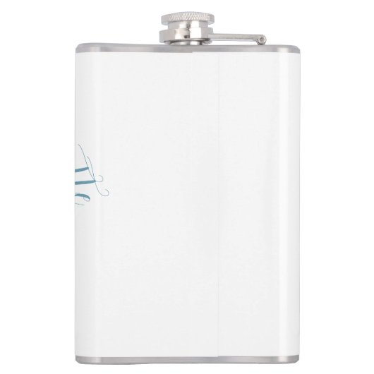 Bachelorette party beach club blue sea shell name  フラスク (裏面)