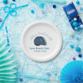 Bachelorette party beach club blue sea shell name  ペーパープレート (パーティー)