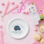 Bachelorette party beach club blue sea shell name  ペーパープレート (パーティー)