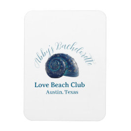 Bachelorette party beach club blue sea shell name  マグネット
