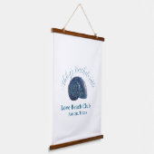 Bachelorette party beach club blue sea shell name  吊り下げ型タペストリー (傾斜あり)