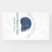 Bachelorette party beach club blue sea shell name  横断幕 (横)