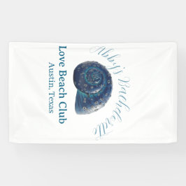 Bachelorette party beach club blue sea shell name  横断幕