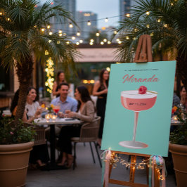 Bachelorette Party Cocktail Welcome Sign アクリルサイン