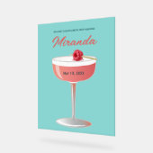 Bachelorette Party Cocktail Welcome Sign アクリルサイン (傾斜)