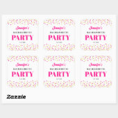 Bachelorette Party Glam Pink Gold Dots スクエアシール (シート)