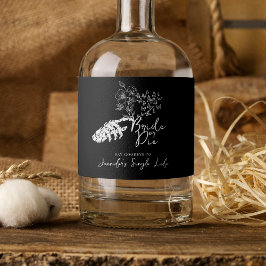 Bachelorette Party Gothic Floral Bride or Die  スパークリングワインラベル