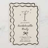 Bachelorette Party Invitation for Bride-to-Be Girl 招待状 (正面/裏面)