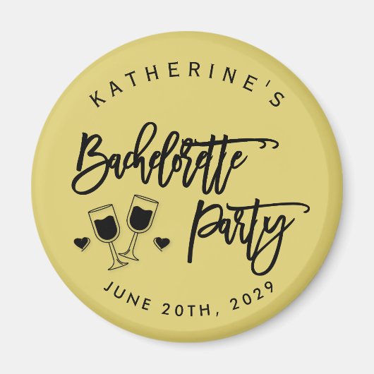 Bachelorette Party Island Citrus Yellow Magnets マグネット (正面)