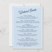 Bachelorette Party Itinerary Bach Weekend Retro 招待状 (裏面)