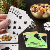 Bachelorette Party Poker White and Green Wedding トランプ (インサイチュ)