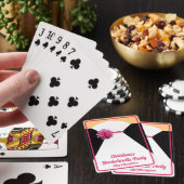 Bachelorette Party Poker White and Pink Bride トランプ (インサイチュ)