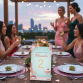 Bachelorette Party Table Number Sign 台座サイン